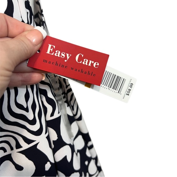 Rafaella woman Navy & White Mini Dress Sz.3XL Geographic Print New With … - Picture 15 of 16